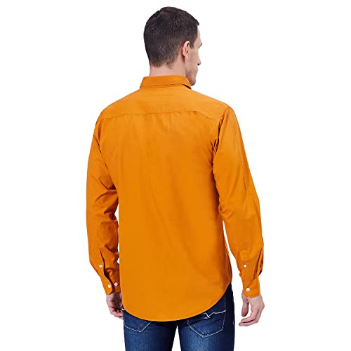 Image of Ben Martin Men's Cotton Regular Collar Shirt with Chest Pocket || Classic Collar, Slim Fit, Casual & Formal Wear || Soft & Breathable Fabric || Full Sleeve Shirt for Men