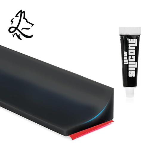 Self-Adhesive Silicone Shower Door Seal with Silicone Tube for Sealing for Bathtub, Shared Bathroom, Shower Door Seal (Black, 3 Metres)