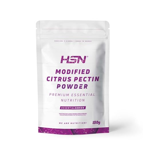 HSN Pectina Cítrica Modificada de Limón - Citrus limon - 15 gramos por dosis diaria | Sin Sabor 150g = 30 Tomas por Envase | Estandarizado al 65% en ácido galacturónico | No-GMO, Vegano, Sin Gluten