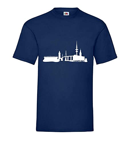 T-shirt Hambourg bleu homme idéal pour un look citadin décontracté