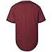 Rioofinx Blank Baseball Jersey, Short Sleeve Plain Jersey Shirt Sports Hip Hop for Men Women(Small, Claret)