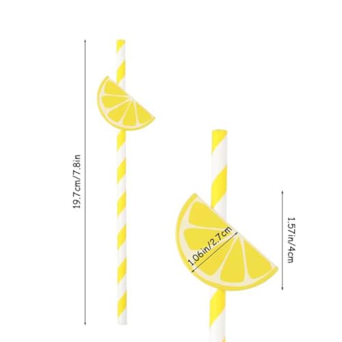 60 Pitillos de Papel Amarillo y Blanco con Rayas miniatura 4