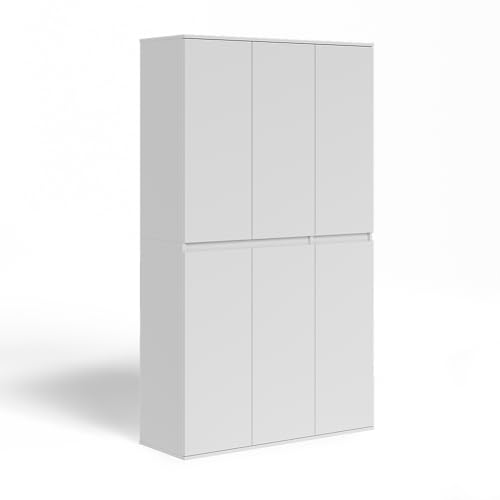 Vicco Kleiderschrank Claus, Weiß, 111 x 191.5 cm