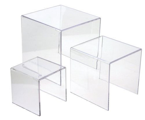 Ifavor123 Clear Acrylic Riser Set - 3 Display Stand Risers
