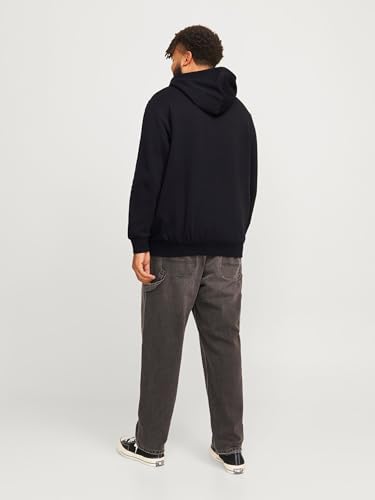 Sweatshirt à capuche noir imprimé Play 5 style minimaliste - 3