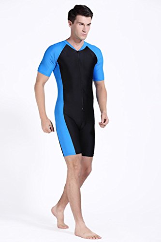 Cokar Short Sleeve Men One-Piece Boyleg Swimsuit2