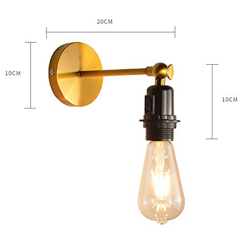 Lámpara de pared orientable de hierro con casquillo E27 estilo nórdico 8