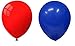 Produktbild INERRA Luftballons - 50 Stück Packung Gemischt (25 X Königsblau & 25 X Rot ) Latex 10 " für Helium oder Luft - Geburtstag und Hochzeit