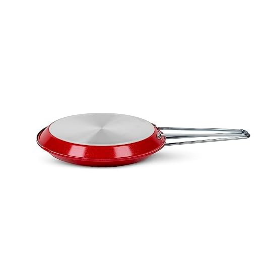 Zanetti, Padella Girafrittata Doppia Modello Adriatica, Padella Doppia Antiaderente Diametro 26 cm, Colore Rosso, Made in Italy