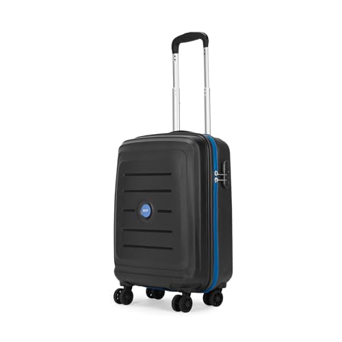 Image of VIP Corsa Cabin 55 Cm (Small) 8 Wheels Polycarbonate Spinner Trolley Bags for Travel, Hard Case Lightweight Bag with Combination Lock, Tough Suitcase for Travel (Black)