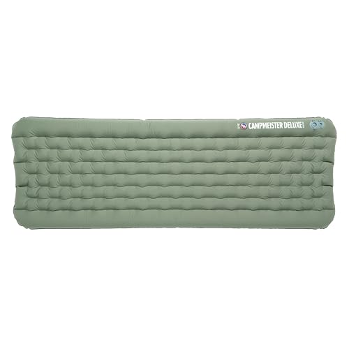 Big Agnes Campmeister Deluxe - Insulated Sleeping Pad, Ultralight Inflatable Mat For Camping, All Season Compact Backpacking And Hiking, 25x72 Wide Regular