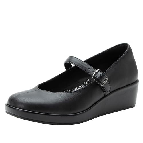 Alegria Women's Haylo Mary Jane Slip Resistant Comfort Wedge