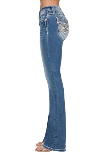 Miss Me Women's Warm Wings Faux Flap Pockets Jeans3