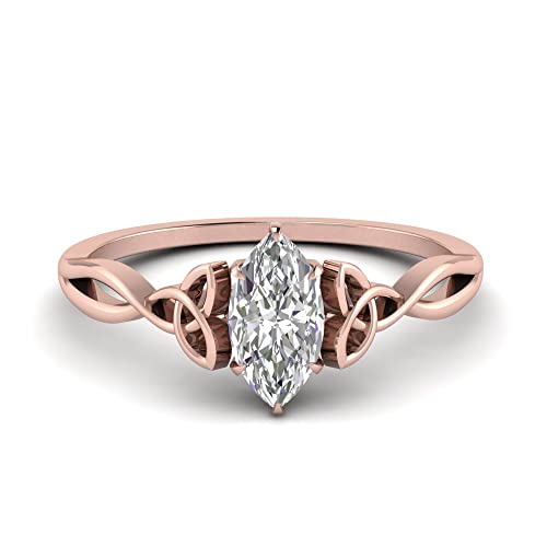 Anillos de Compromiso Solitario de estilo irlandés para un regalo romántico único
