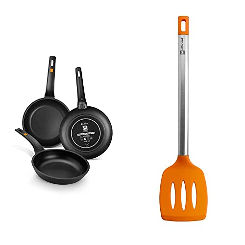 BRA Efficient-Set De 3 Sartenes, 20-24-28 Cm, Aluminio Fundido con Antiadherente Platinum Plus,...