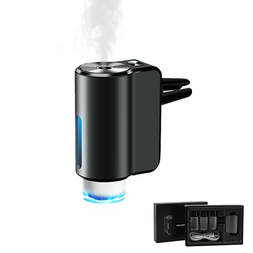 Smart Car Air Freshener - 3 Modes with 3 Pcs Essential Oil Rechargeable Wireless Car Vent Air Fresheners Cars Fragrance Diffuser Perfume Essentials for Air Outlet