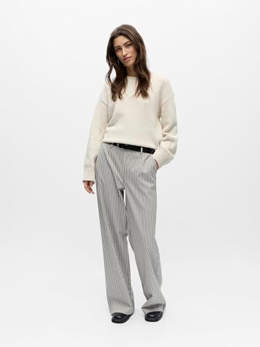 Pantalon à jambe ample Object OBJLISA coupe tailleur fluide haute qualité 34 - 3