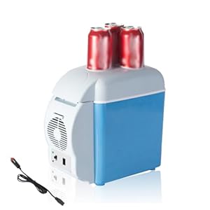 MELLYD Elektrische koeler voor kamperen, 7,5 l, auto 12 v, geluidsarme stekker in autokoeler, met koel- en verwarmingsfunctie, vrachtwagen koelkast vriezer, voor alle 12V-voertuigen