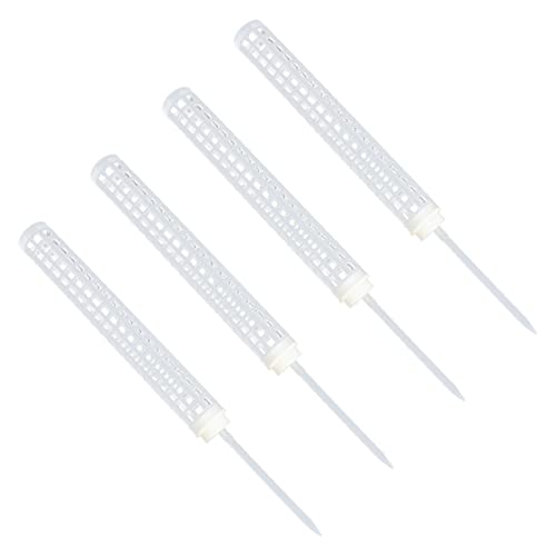 YARNOW Columna De Soporte para Plantas Soporte De Musgo 4pcs Blanco Base Resistente