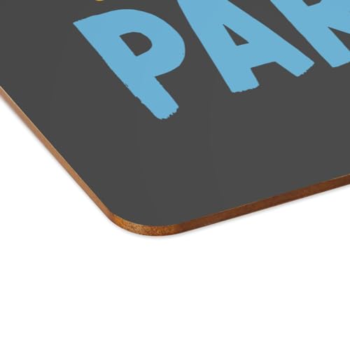 Set de table noir en liège grand format x4 avec design humour