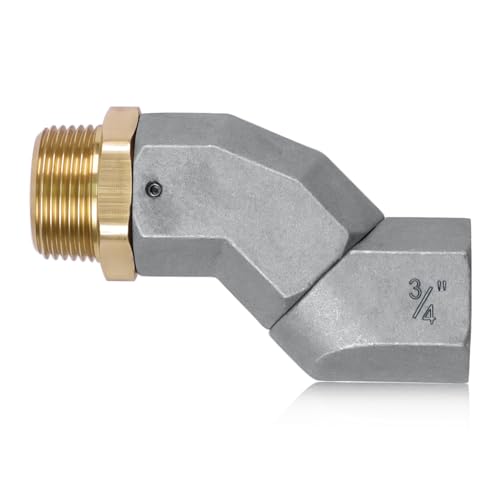 3/4 NPT Fuel Hose Swivel 360 Rotating Connector for Fuel Transfer Pump Fuel Hose Fitting Nozzle 3/4 Inch Multi Plane Fuel Injection Nozzles Swivel 1PCS