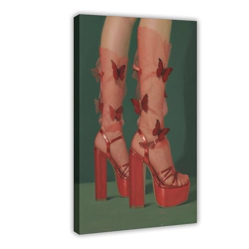 Poster papillon sur toile pour habiller un mur vide de salon