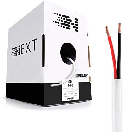 Voltive Voltive 14/2 Speaker Wire - 14 AWG/Gauge 2 Conductor - UL Listed in Wall (CL2/CL3) and Outdoor/In Ground (Direct Burial) Rated - Oxygen-Free Copper (OFC) - 500 Foot Bulk Cable Pull Box - White