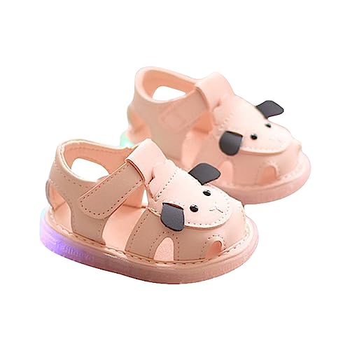 girls sandal size 6 LED Light Shoes Breathable Shoes Open Toe Sandals Baby Softshoe Sandals For Unisex 0 To 18