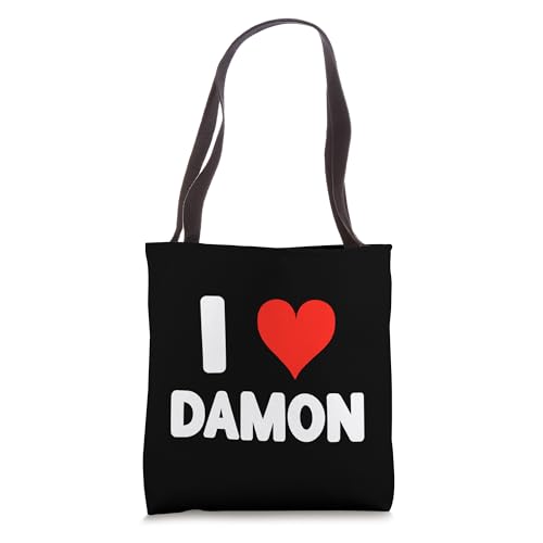 I Love Damon - Heart Tote Bag miniatura 1
