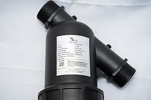 Image of Shree 2 inch [63mm] Y type Disc Filter for R.O. Filter, Garden Lawn, Drip irrigation filter, Home or Apartment Water Tank 120 Mesh /130 Micron | 6 Months Warranty |Made In INDIA