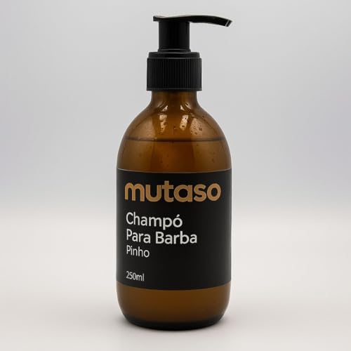 Mutaso Champú para Barba, 250ml, 4 Fragancias (Manga, Pinho, Tropical, Sin Aroma), Hecho en Portugal (Mango)