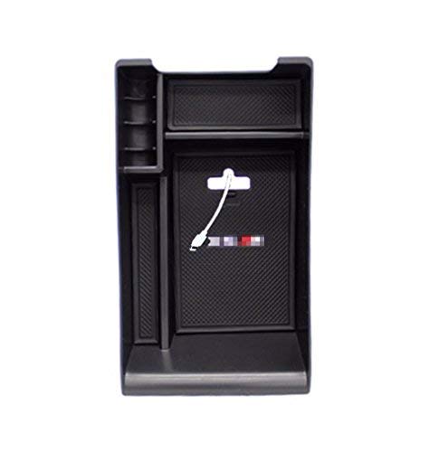 RED WOLF Center Console Organizer Tray for BMW 2014-2016 X5 F15 2015-2019 X6 F16 Armrest Box Secondary Storage with Preserved Hole for Charging Cable Exactly Match