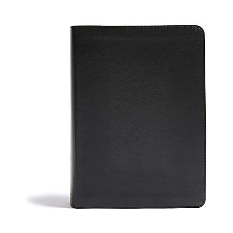 CSB He Reads Truth Bible, Black LeatherTouch, Black Letter, Wide Margins, Journaling Space, Illustrations, Reading Plans, Single-Column, Easy-to-Read Bible Serif Type Cover