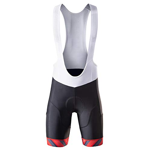 image for MY KILOMETRE Mens Cycling Bib Shorts with Big Side Pockets Padded Bib 