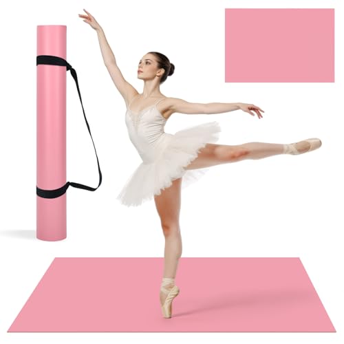 36.6ft Marley Dance Floor 3.5mm Portable Dance Floor with Shoulder Strap Non-Slip Shock-Absorbing Portable Marley Floors for Ballet Jazz Pop Practice - Ideal for Home Studio School