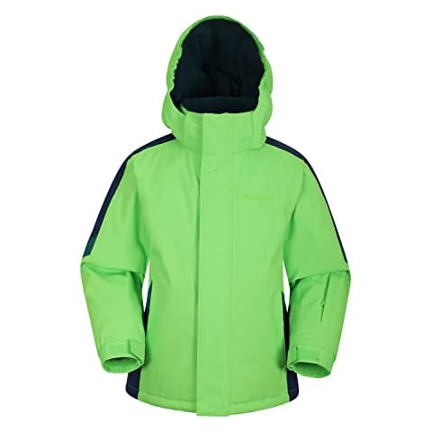 Mountain Warehouse Raptor warme Winterjacke für Kinder - wasserdichter Parka für Jungen und Mädchen, für Extreme Kälte und Schnee, Ski-Jacke mit Taschen, Alpin-Jacke Limette 3-4 Jahre Cover