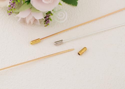 Image of Alilang Classic Vintage 3Pcs Hat Brooch Pin Set with Rhinestone and Pearl Accents for Scarves and Hats Lapel Pin Accessories