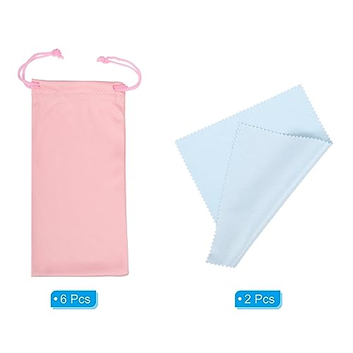 Image of PATIKIL Microfiber Glasses Bag, Sunglasses Pouch Eyeglass Bag Soft Sunglass Case with Eyeglasses Cleaning Cloth