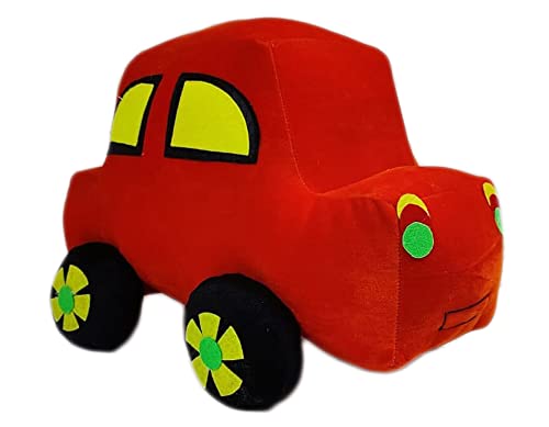 Image of Tickles Car Soft Stuffed Plush Toy for Kids Boys & Girls Birthday Gifts (Color: Orange Size: 45 cm)