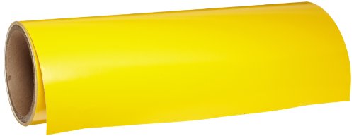 Image of Brady 121119 Nonabrasive Shadow Board Tool Floor Marking Tape, 12' Length, 12 inch Width, Yellow (Pack of 1 Roll)