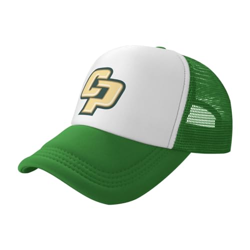 Cal Poly Mustangs Trucker Hats Adjustable Comfortable Mesh Shade Baseball Cap Green