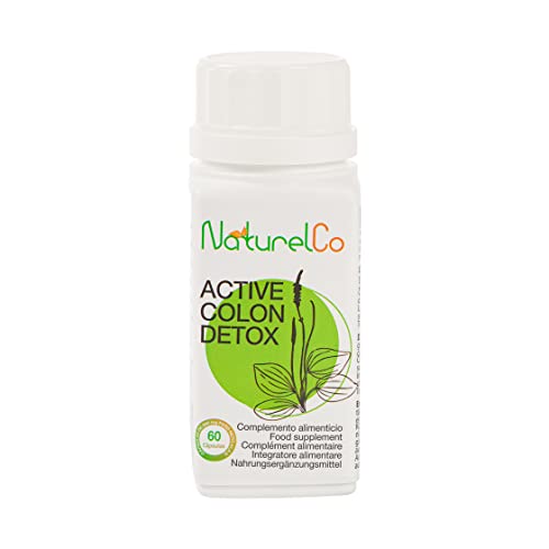 Active Colon Detox. Complemento Alimenticio Natural. Contribuye al funcionamiento normal del tracto Intestinal. Extracto de Alcachofa y Plantago Ovata. 60 Cápsulas Vegetales. Naturelco.