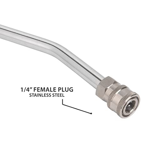 McKillans Pressure Washer Extension Wand Equipped with 1/4” Quick Connect Plug, Compatible with Snow Foam Cannons