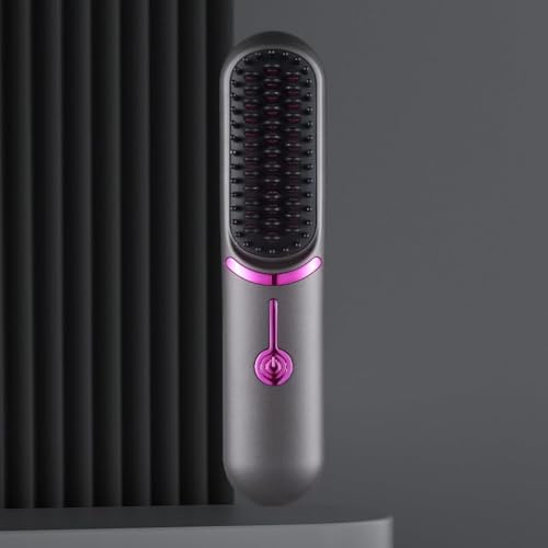 Mini brosse à lisser sans fil fini les frisottis en voyage avec cet outil léger 230g