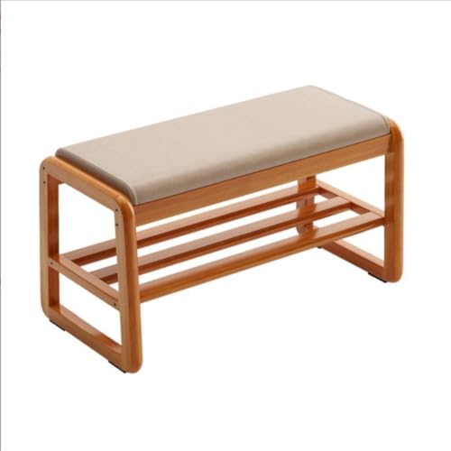 Banc d'entrée en bois massif pour résoudre le désordre des chaussures dans l'entrée