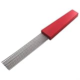Trommelbürsten aus Edelstahl mit Schabergriff, Orff Percussion Instrument für Musikerziehung, roter Guiro Shaker für Kinder Party Geschenke