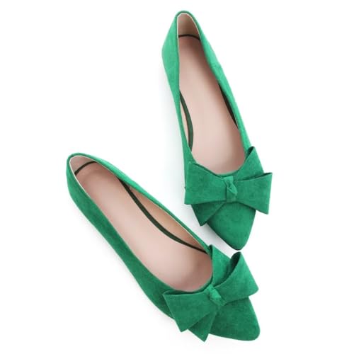 Image of Stunner Womens Flats Fashion Pointed Toe Bowknot Ballet Flats Cute Slip On Dress Flats Comfortable Party Wedding Flats2
