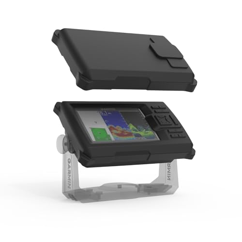 Aobelieve �V���R�[���ی�J�o�[ Garmin Striker Vivid 5cv ���Q�T�m�@�p 2�s�[�X�{�f�B�P�[�X ���O���\�ȃX�N���[���L���b�v �ق����򖗕ی� �u���b�N