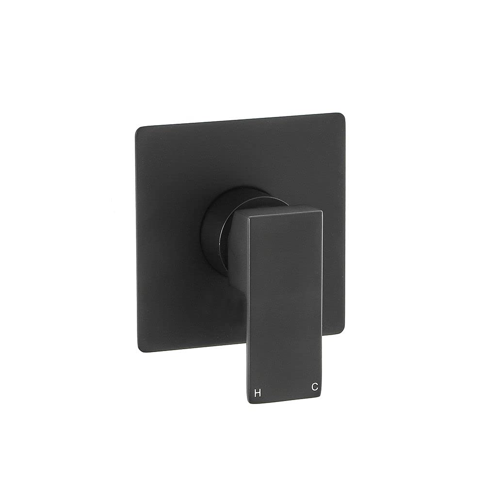 Milano Black Preto 1 Outlet Manual Mixer Shower Valve