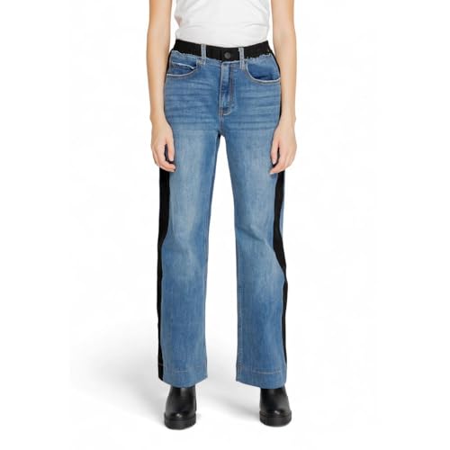 Desigual Pantalones largos de mezclilla para mujer, Azul, 34 US